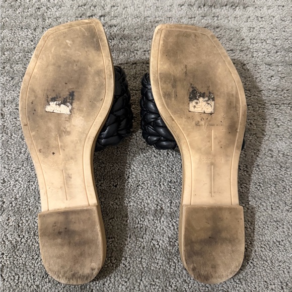 Dolce Vita Black Braided Sandals - Picture 3 of 3